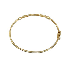 Load image into Gallery viewer, New 9ct Gold &amp; Cubic Zirconia Set Heart Hinged Bangle
