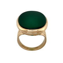 Load image into Gallery viewer, 9ct Gold &amp; Green Stone Set Oval Cut Ring
