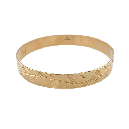 New 9ct Solid Gold Patterned Children's Bangle