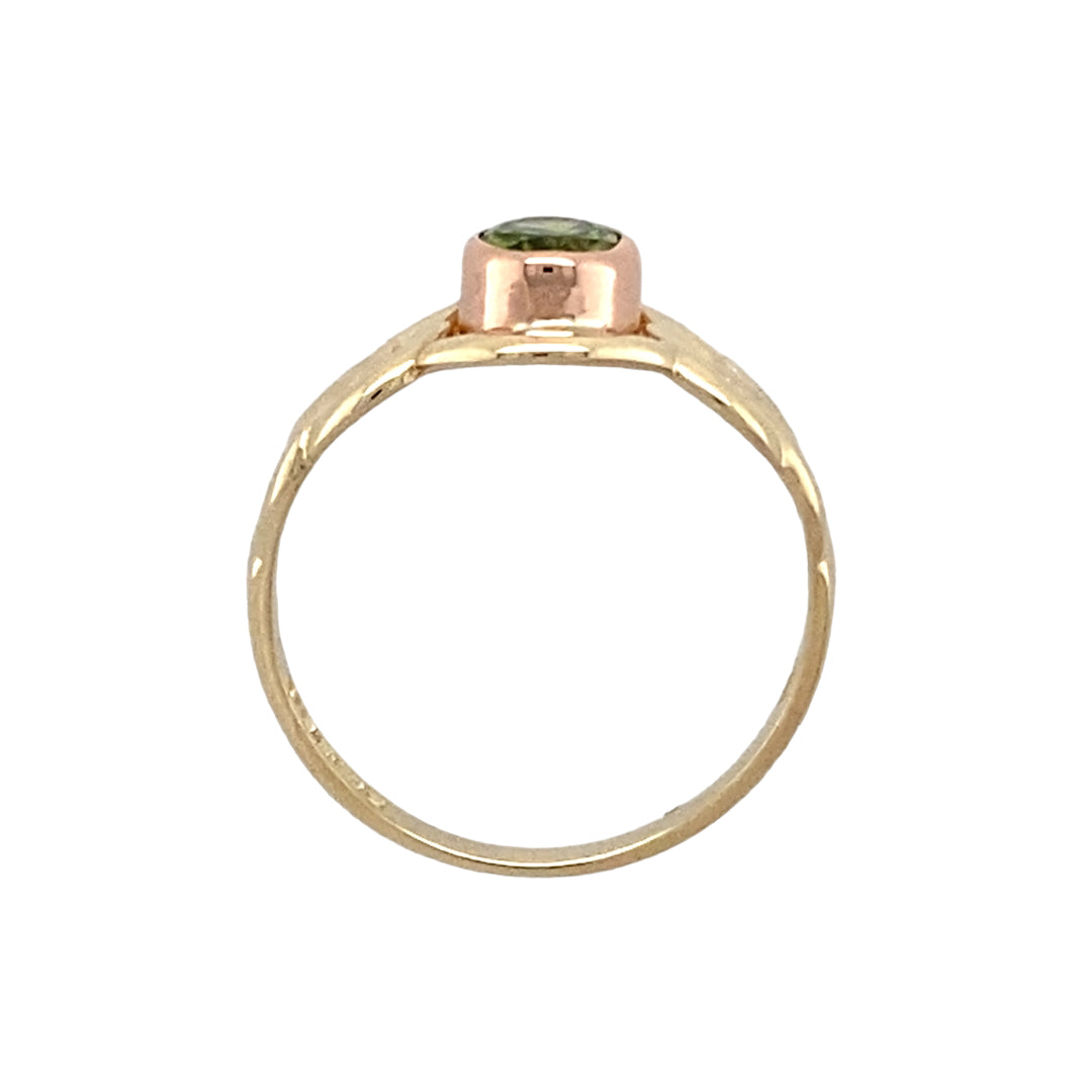 9ct Gold & Peridot Set Clogau Celtic Ring