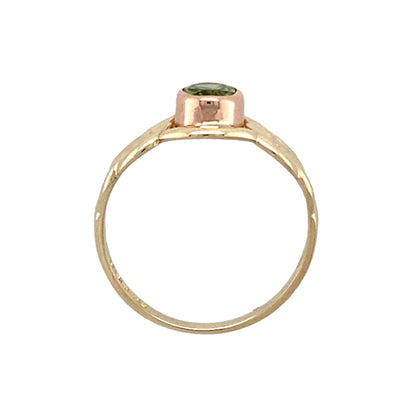 9ct Gold & Peridot Set Clogau Celtic Ring