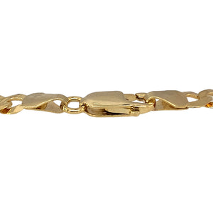 New 9ct Yellow Gold 7.5" Diamond Cut Curb Bracelet with the weight 4.77 grams and link width 5mm
