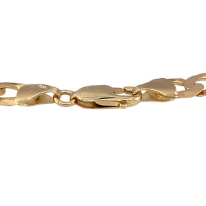 New 9ct Yellow Gold 8.5" Solid Curb Bracelet with the weight 9.40 grams and link width 7mm