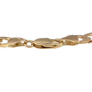 New 9ct Yellow Gold 8.5" Solid Curb Bracelet with the weight 9.40 grams and link width 7mm