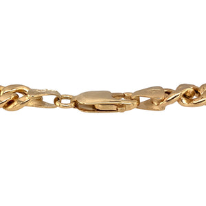 New 9ct Yellow Gold 8.75" Hollow Curb Bracelet with the weight 10.06 grams and link width 7mm
