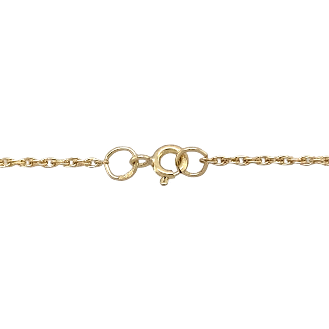 New 9ct Yellow Gold 18" Prince of Wales Chain with the weight 2.34 grams and link width approximately 1mm 