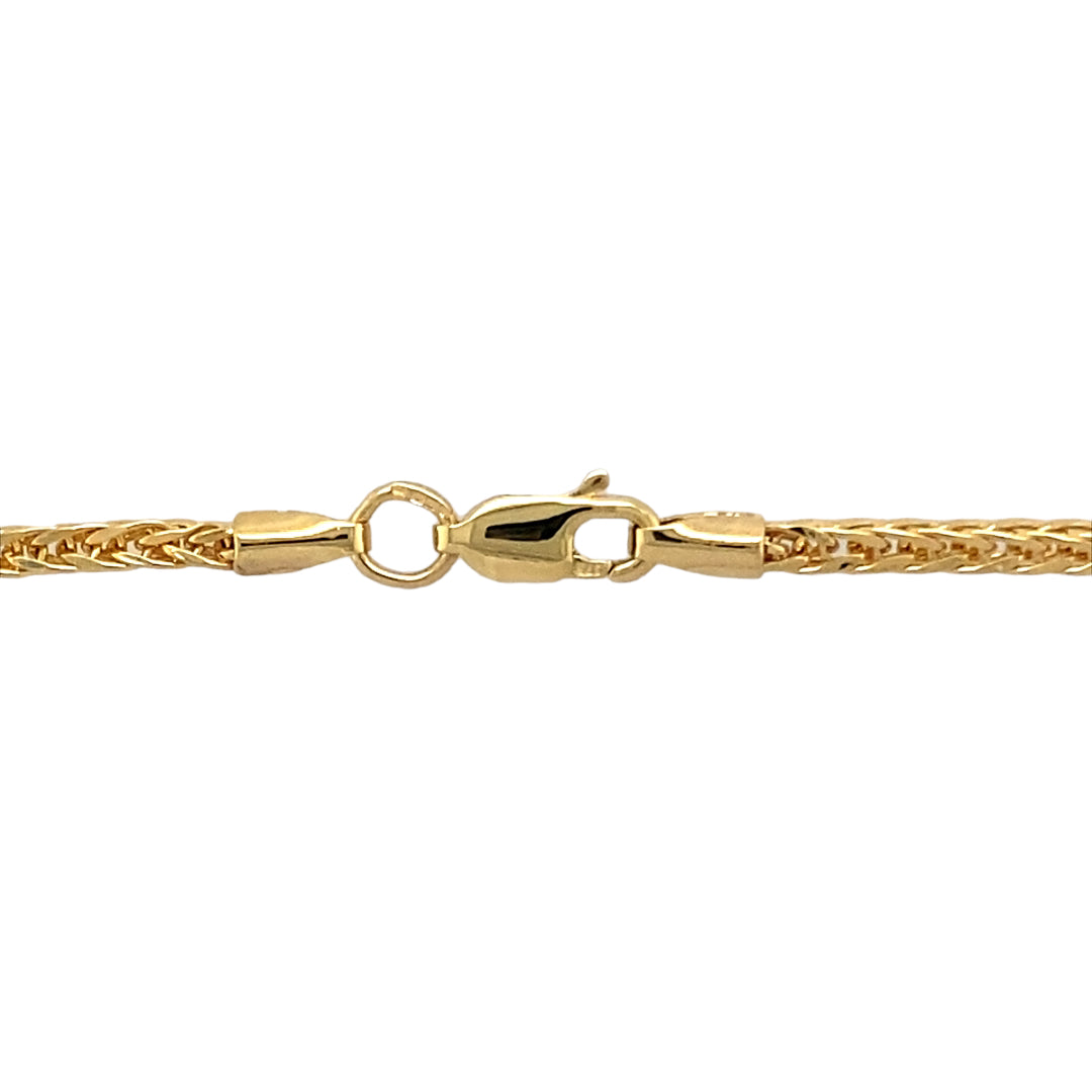 New 9ct Yellow Gold 18" Spiga Chain with the weight 4.40 grams and link width 3mm