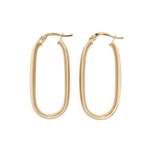 Load image into Gallery viewer, 9ct Gold Long Plain Creole Earrings

