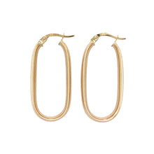 Load image into Gallery viewer, 9ct Gold Long Plain Creole Earrings
