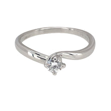 Load image into Gallery viewer, 18ct White Gold &amp; Diamond Off Set Solitaire Ring
