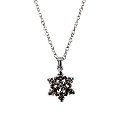 925 Silver & Cubic Zirconia Clogau Snowflake 18" - 22" Necklace
