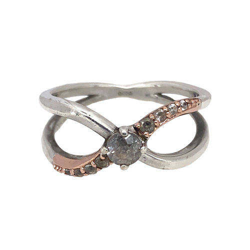 925 Silver & Cubic Zirconia Set Clogau Split Band Ring