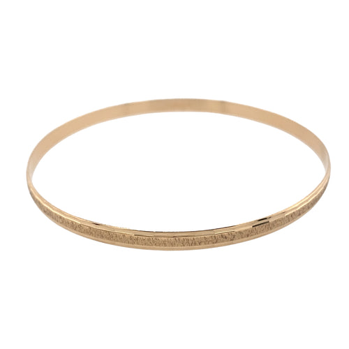 9ct Solid Gold Patterned Bangle