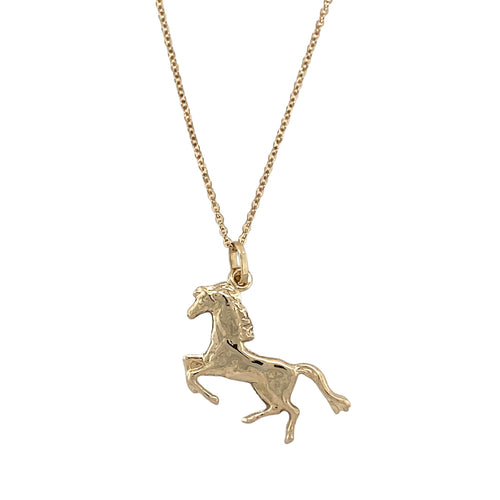 9ct Gold Running Horse 16