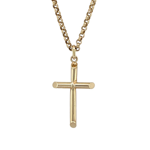9ct Gold Hollow Cross 20
