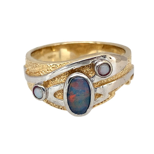 9ct Gold & Opal Set Clogau Ring