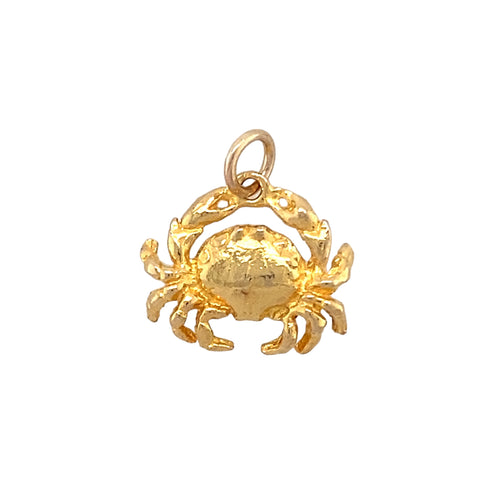 9ct Gold Crab Cancer Star Sign Pendant