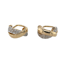 Load image into Gallery viewer, 9ct Gold &amp; Diamond Set Kiss Clip On Earrings
