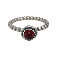 Load image into Gallery viewer, 925 Silver &amp; Red Stone Pandora Ring
