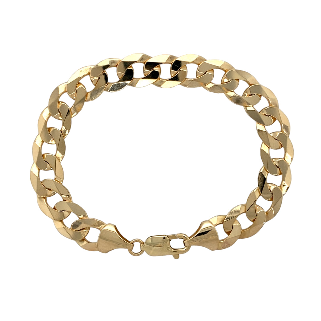 9ct Yellow Gold 21cm Curb Bracelet – Shiels Jewellers