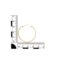 Load image into Gallery viewer, 18ct Gold Flat Hoop Creole Earrings
