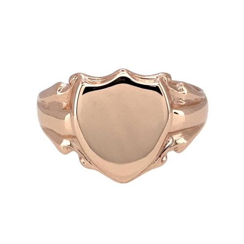 9ct Gold Shield Signet Ring