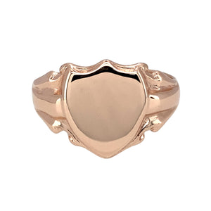 9ct Gold Shield Signet Ring