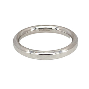Preowned 18ct White Gold 3mm Wedding Band Ring in size M with the weight 4.90 grams
