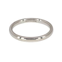 Load image into Gallery viewer, Preowned 9ct White Gold 2mm Wedding Band Ring in size J with the weight 1.60 grams
