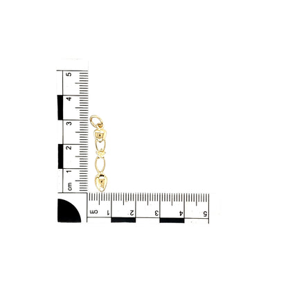 9ct Gold Heart Flower Lovespoon Pendant
