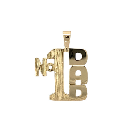 9ct Gold Number One Dad Pendant