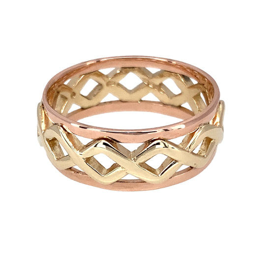 9ct Gold Clogau Open Weaved Band Ring
