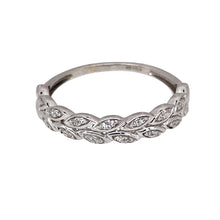 Load image into Gallery viewer, 9ct White Gold &amp; Diamond Set Wreath Style Band Ring
