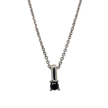 Load image into Gallery viewer, 9ct White Gold &amp; Black Diamond Set 16&quot; Necklace
