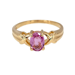18ct Gold & Pink Sapphire Set Ring