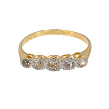 Load image into Gallery viewer, 18ct Gold &amp; Platinum Diamond Set Band Ring
