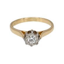 Load image into Gallery viewer, 9ct Gold &amp; Diamond Illusion Set Solitaire Ring
