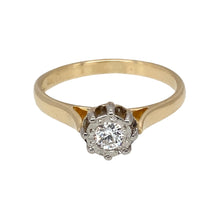 Load image into Gallery viewer, 9ct Gold &amp; Diamond Illusion Set Solitaire Ring
