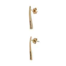 Load image into Gallery viewer, 9ct Gold &amp; Diamond Set Bar Stud Earrings

