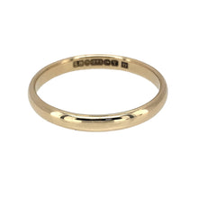 Load image into Gallery viewer, Preowned 9ct Yellow Gold 3mm Wedding Band Ring in size T with the wight 2.30 grams
