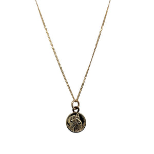 9ct Gold St Christopher 18" Necklace