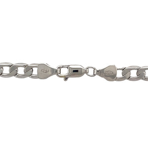 Preowned 9ct White Gold 22" Curb Chain with the weight 16.30 grams and link width 4mm