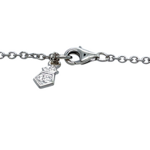 Load image into Gallery viewer, Preowned 925 Silver with 9ct Rose Gold Clogau Heartstrings 8&quot; Bracelet with the weight 4.10 grams. The bracelet chain is 2mm wide, the stars 6mm and heartstrings 8mm
