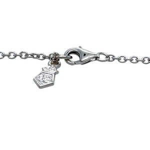 Preowned 925 Silver with 9ct Rose Gold Clogau Heartstrings 8" Bracelet with the weight 4.10 grams. The bracelet chain is 2mm wide, the stars 6mm and heartstrings 8mm