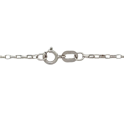 9ct White Gold & Diamond Set Cross 18" Necklace