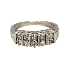 Load image into Gallery viewer, 14ct White Gold &amp; Diamond Set Double Row Band Ring
