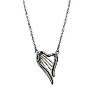 925 Silver Clogau Heart Strings 17" Necklace