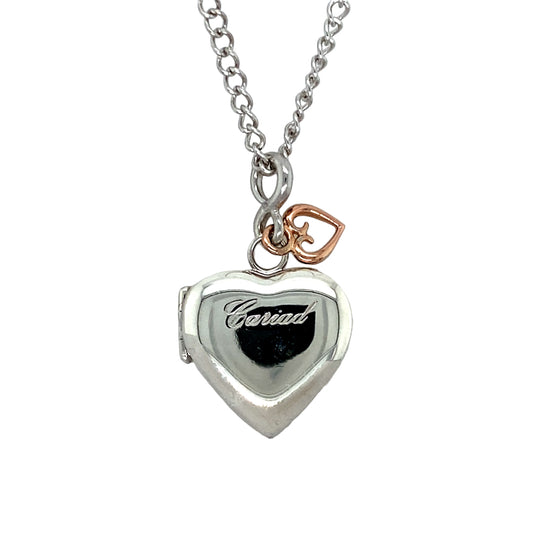925 Silver Clogau Cariad Heart Locket 18" Necklace