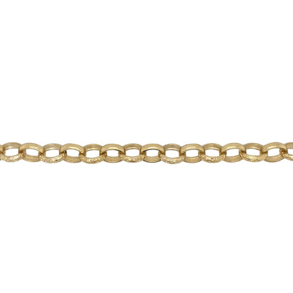 New 9ct Gold 26" Engraved Belcher Chain 64 grams