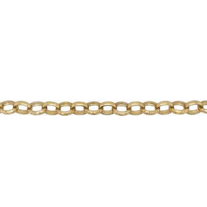 New 9ct Gold 26" Engraved Belcher Chain 64 grams